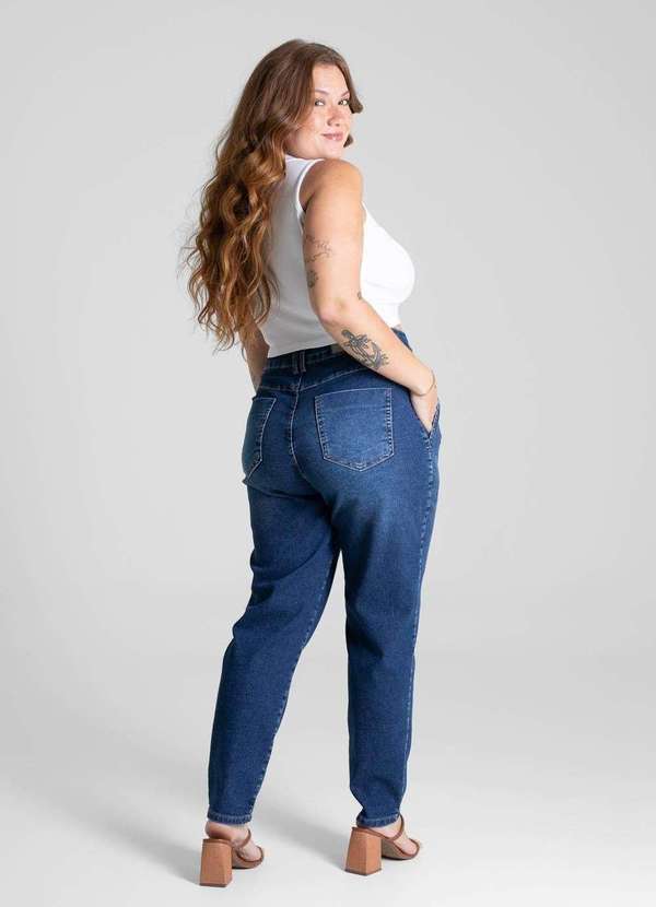 Sawary - Calça Jeans Sawary Plus Size Mom - 281138 Azul 4