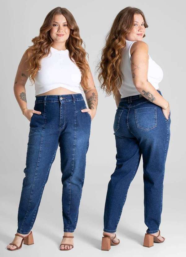 Sawary - Calça Jeans Sawary Plus Size Mom - 281138 Azul 6