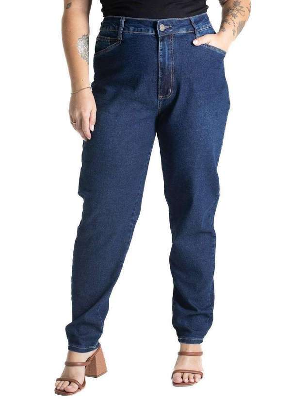Sawary - Calça Jeans Sawary Plus Size Mom - 281216 Azul