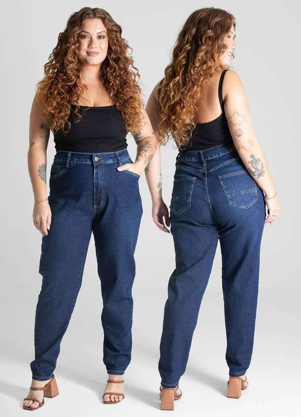 Sawary - Calça Jeans Sawary Plus Size Mom - 281216 Azul 6