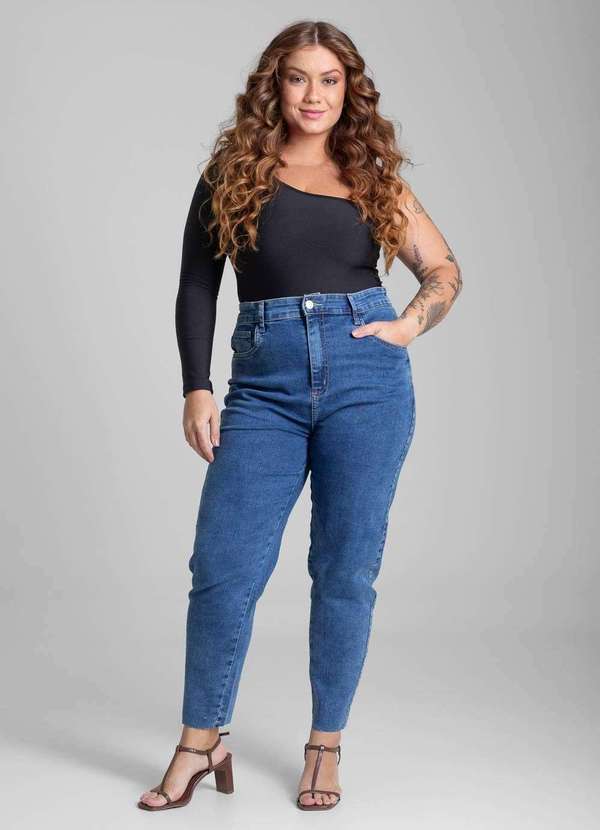 Sawary - Calça Jeans Sawary Plus Size Mom - 282086 Azul 2