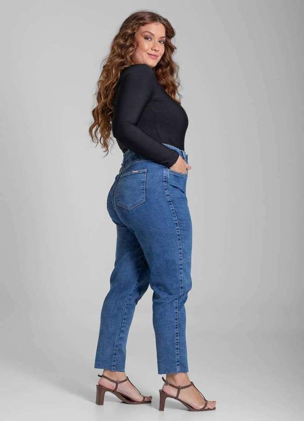 Sawary - Calça Jeans Sawary Plus Size Mom - 282086 Azul 3