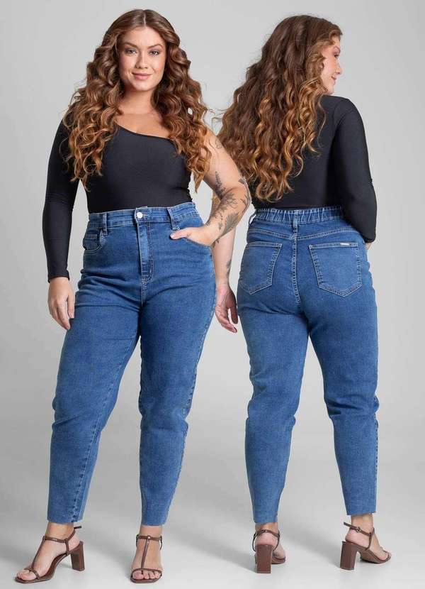 Sawary - Calça Jeans Sawary Plus Size Mom - 282086 Azul 6