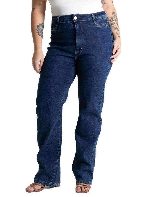 Sawary - Calça Jeans Sawary Plus Size Reta - 280687 Azul