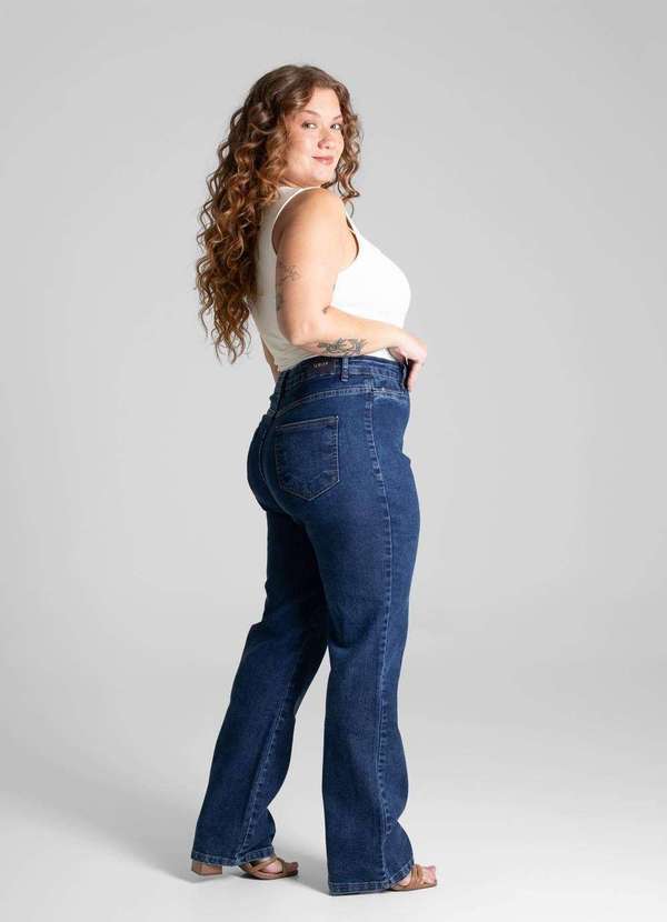 Sawary - Calça Jeans Sawary Plus Size Reta - 280687 Azul 3