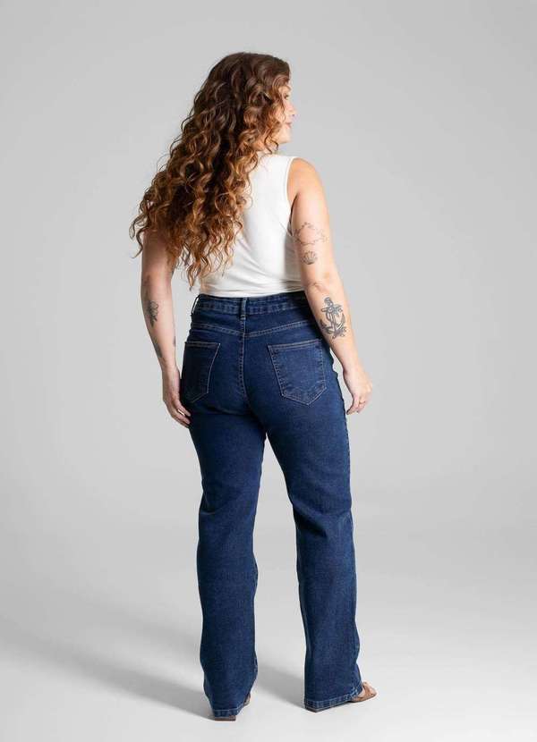 Sawary - Calça Jeans Sawary Plus Size Reta - 280687 Azul 4