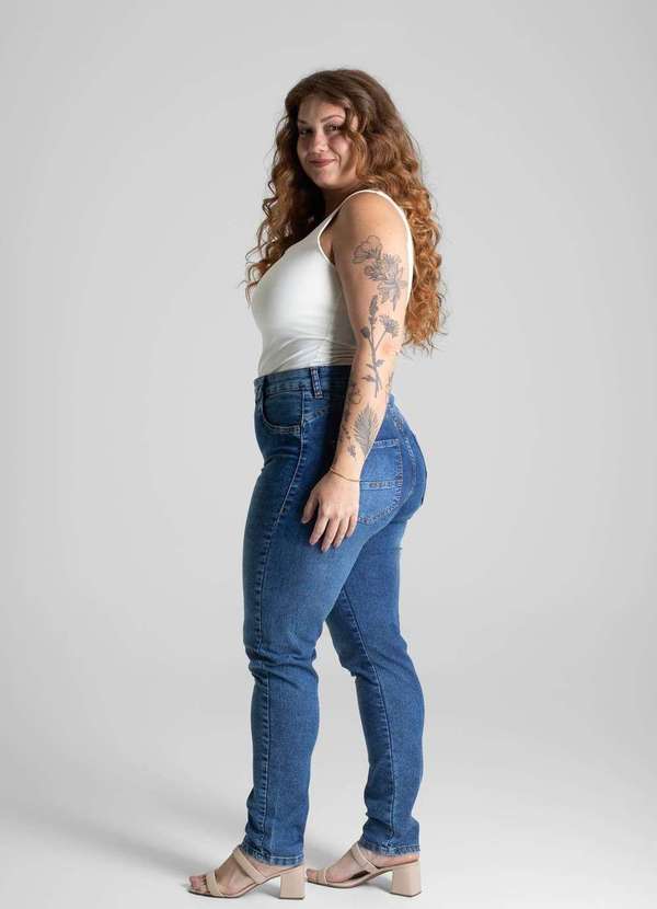 Sawary - Calça Jeans Sawary Push Up Plus Size Petit - 280391 Azul 5