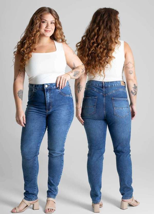 Sawary - Calça Jeans Sawary Push Up Plus Size Petit - 280391 Azul 2