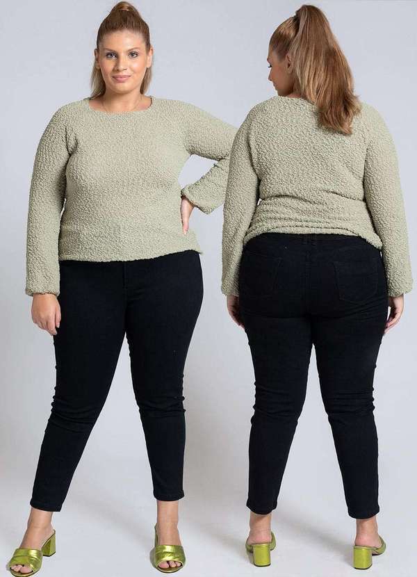 Sawary - Calça Sarja Sawary Plus Size Cigarrete Calça Sawary Plus Size 267162 46 4