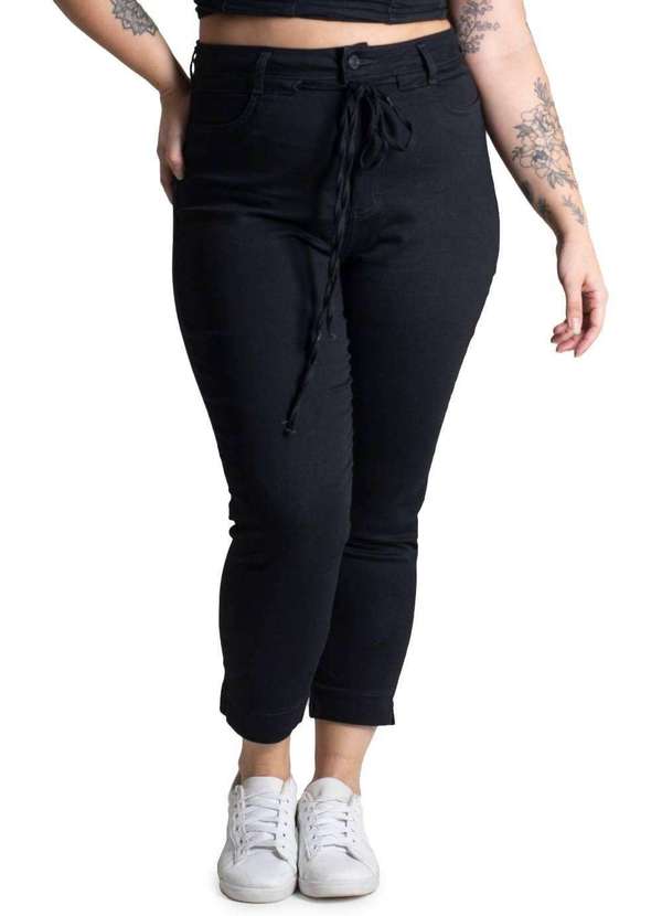 Sawary - Calça Sarja Sawary Plus Size Preto