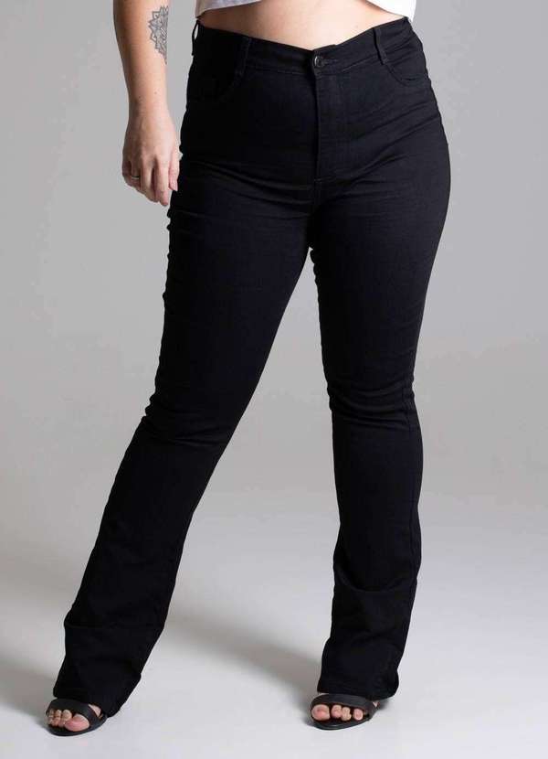 Sawary - Calça Sarja Sawary Plus Size - 275514 Preto 6