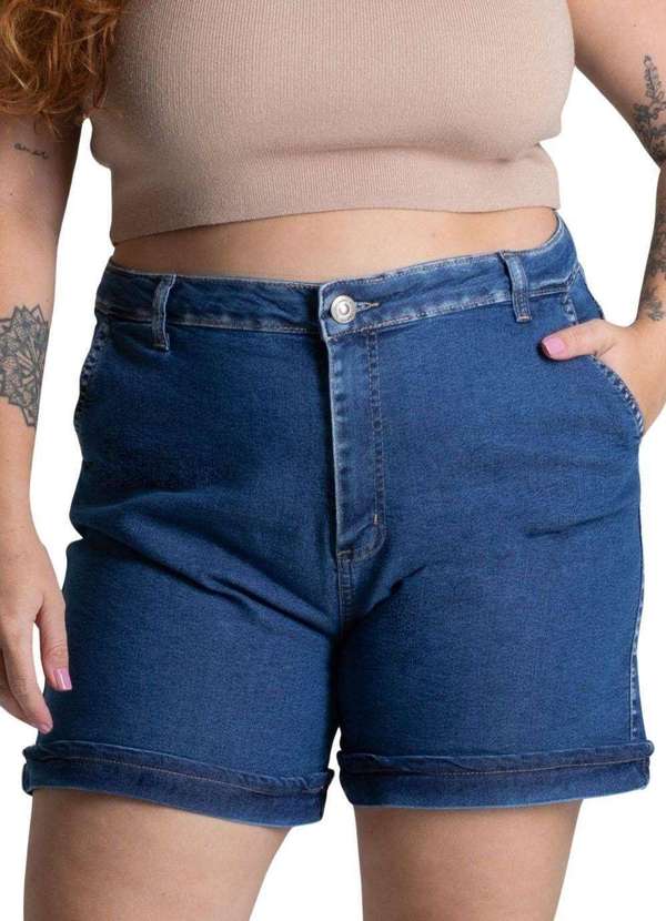 Sawary - Shorts Jeans Sawary Plus Size - 278548 Azul