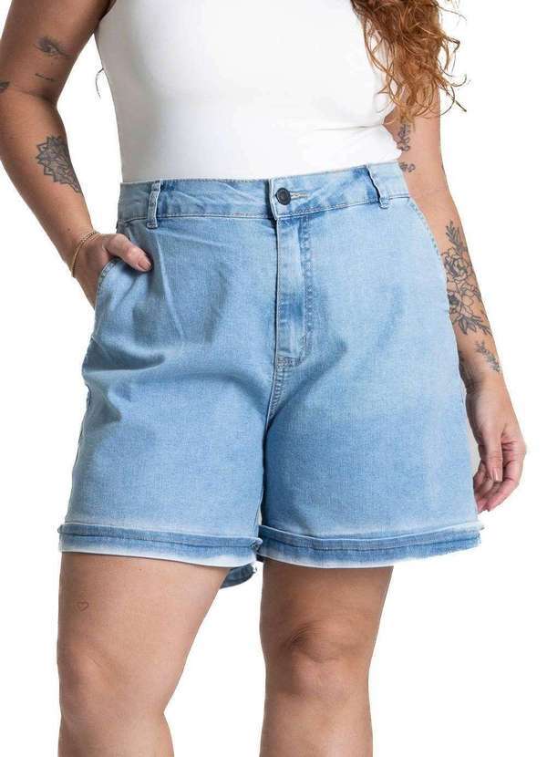 Sawary - Shorts Jeans Sawary Plus Size - 281644 Azul