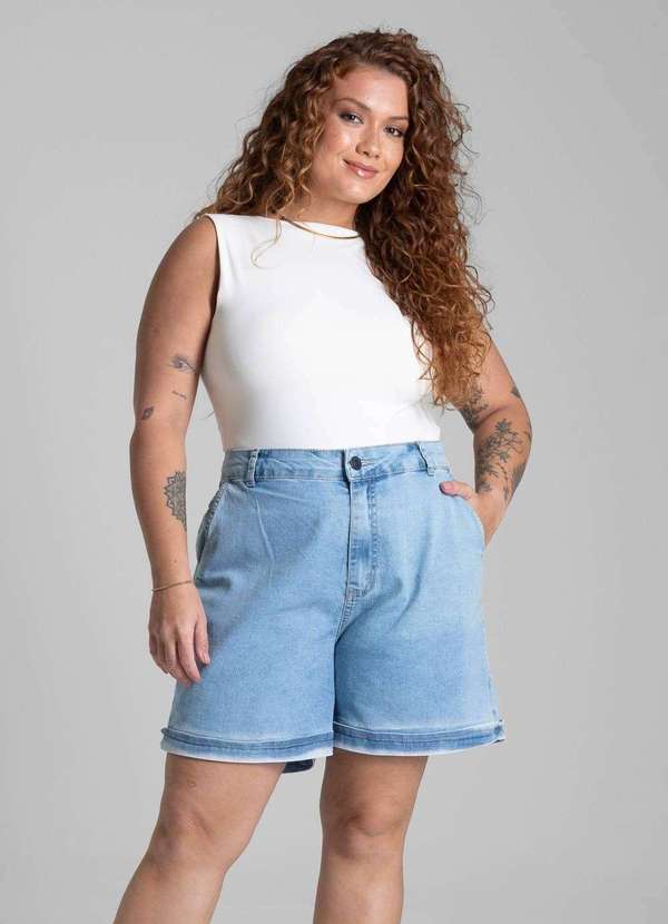 Sawary - Shorts Jeans Sawary Plus Size - 281644 Azul 2