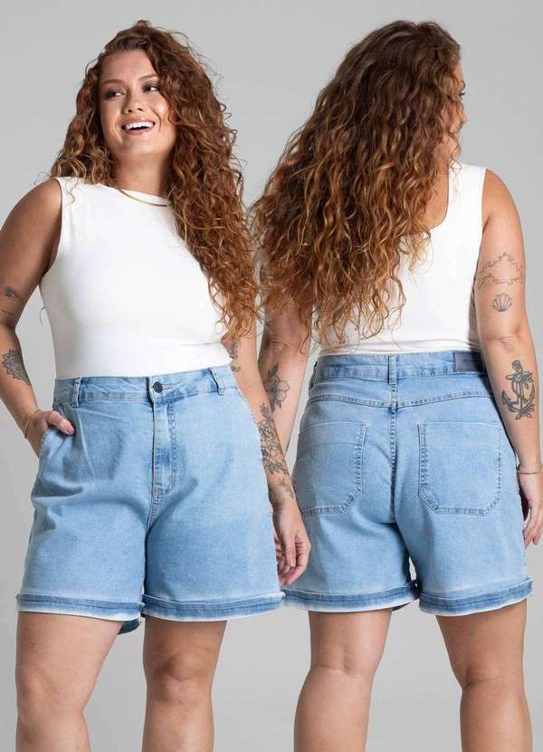 Sawary - Shorts Jeans Sawary Plus Size - 281644 Azul 6