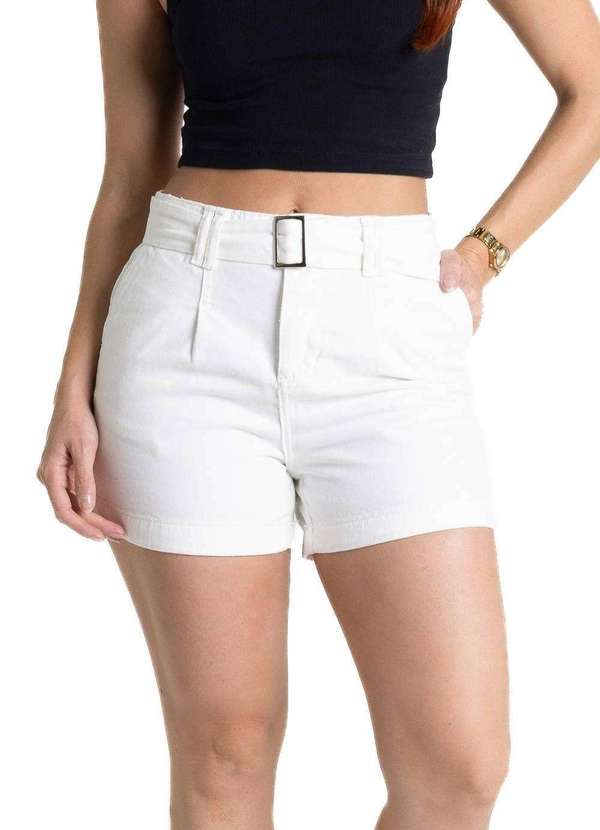 Sawary - Shorts Sarja Sawary - 278232 Branco