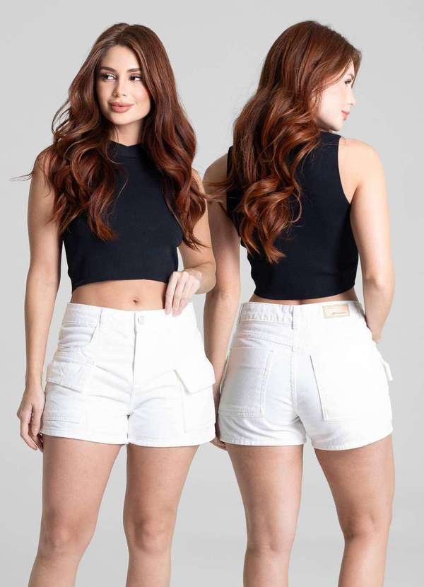 Sawary - Shorts Sarja Sawary - 281933 Branco 6