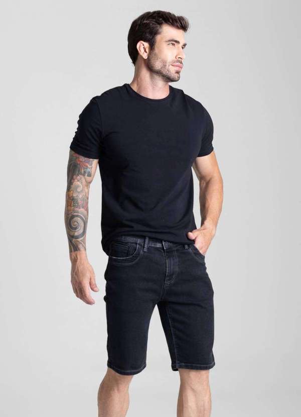 Sawary - Bermuda Jeans Sawary - 282143 Preto 3