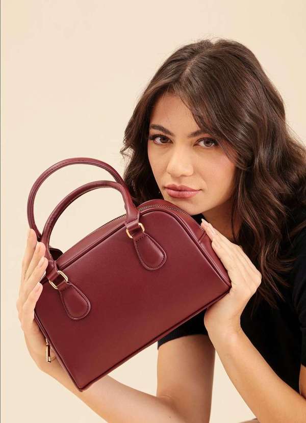 Pop Me - Bolsa Bowling com Alca Pequena Crossbody Vermelho