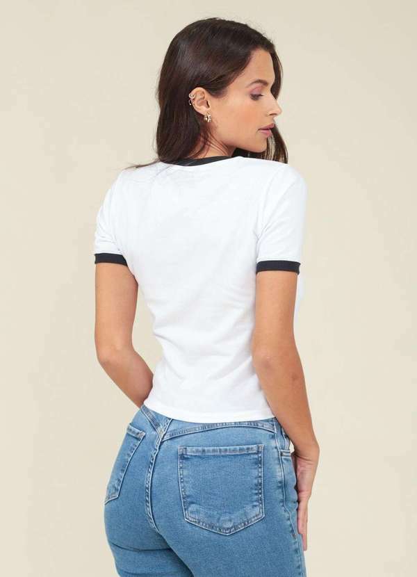 Pop Me - Blusa em Cotton Manga Curta Tigre 86 Branco 2