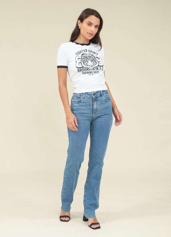 Pop Me - Blusa em Cotton Manga Curta Tigre 86 Branco 4