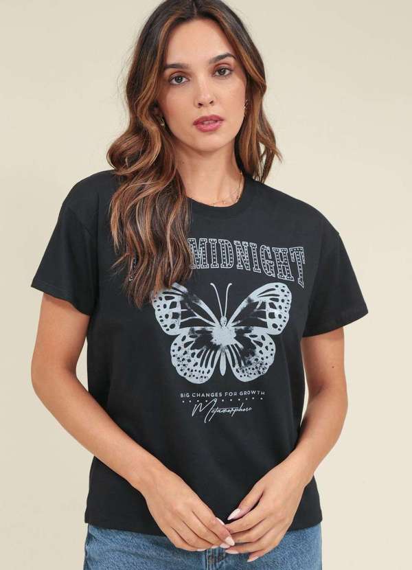 Pop Me - T-Shirt em Meia Malha The Midnight Preto