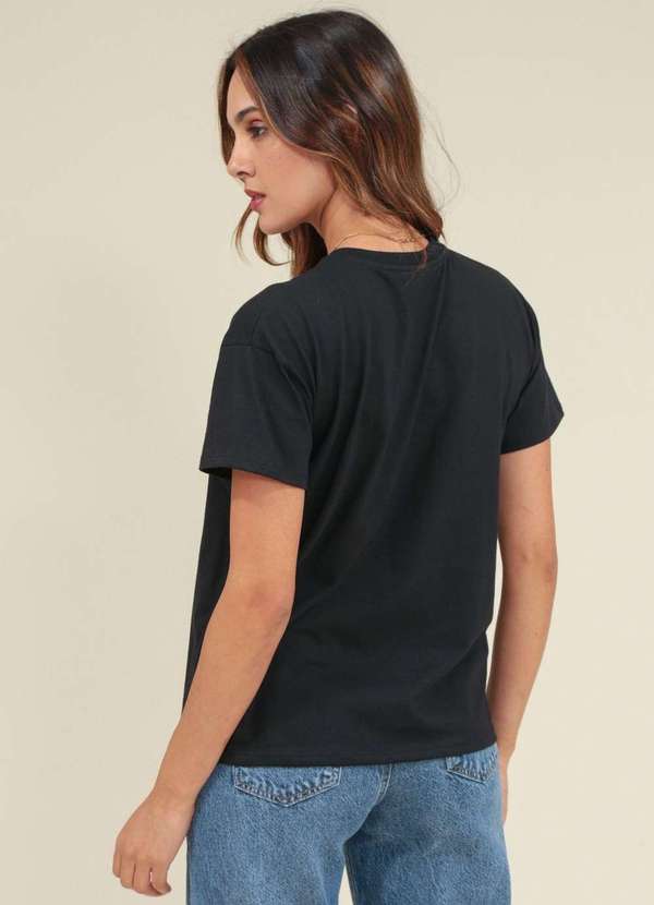 Pop Me - T-Shirt em Meia Malha The Midnight Preto 3