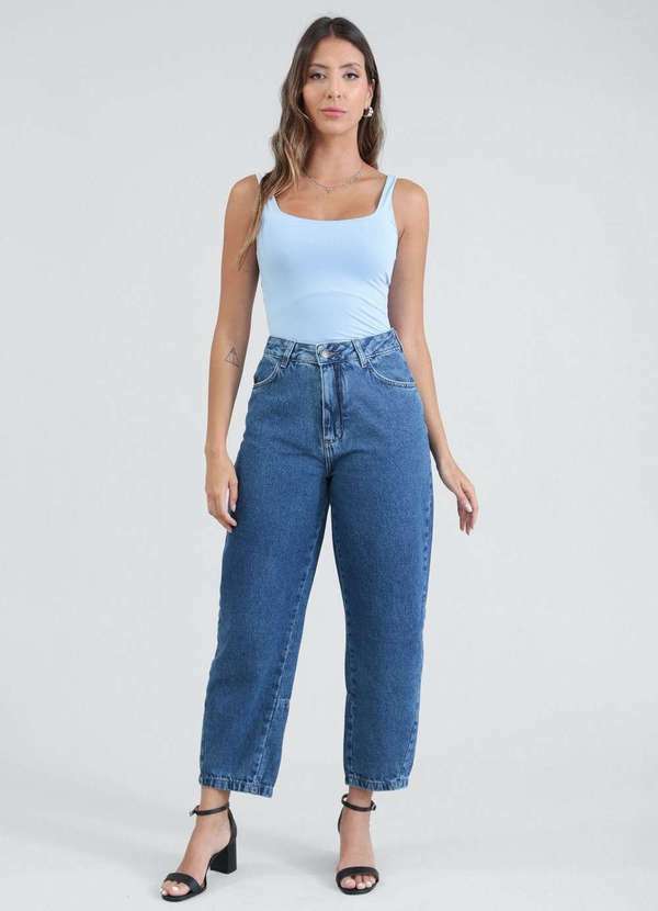 Pop Me - Calca em Sarja Ballon Azul Azul