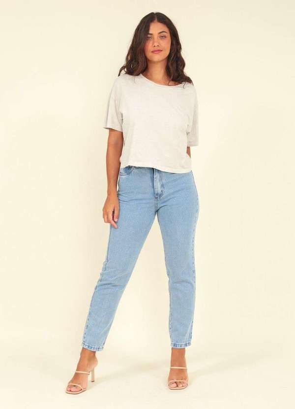 Pop Me - Calca Jeans Mom Azul Claro Azul