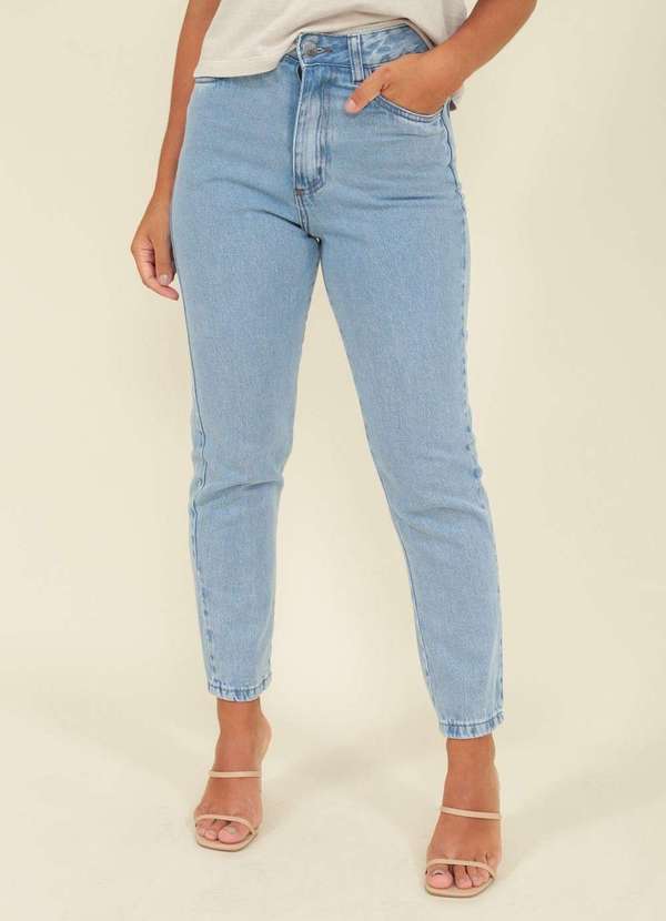 Pop Me - Calca Jeans Mom Azul Claro Azul 3