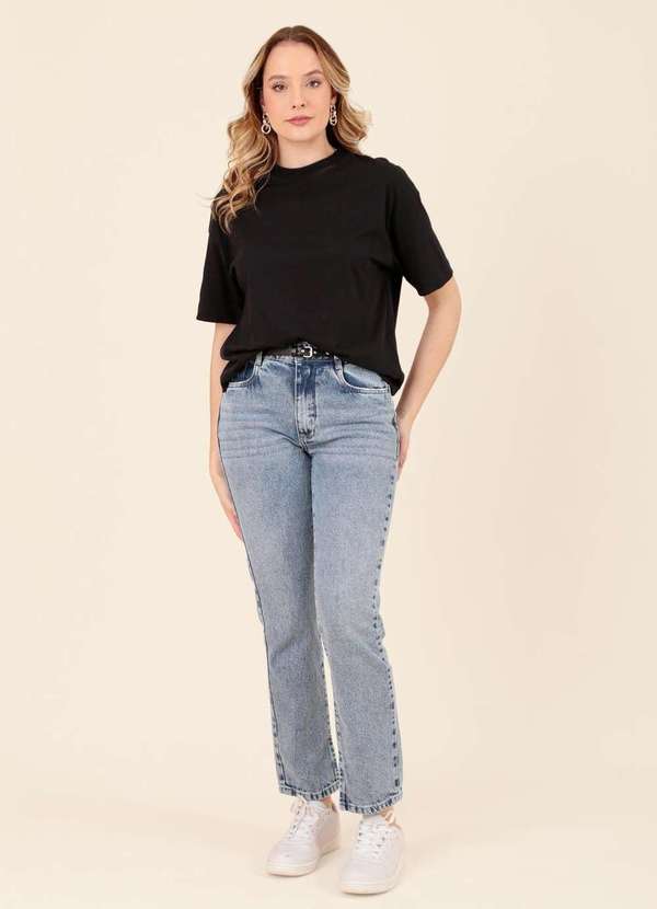 Pop Me - Calca Jeans Reta Azul