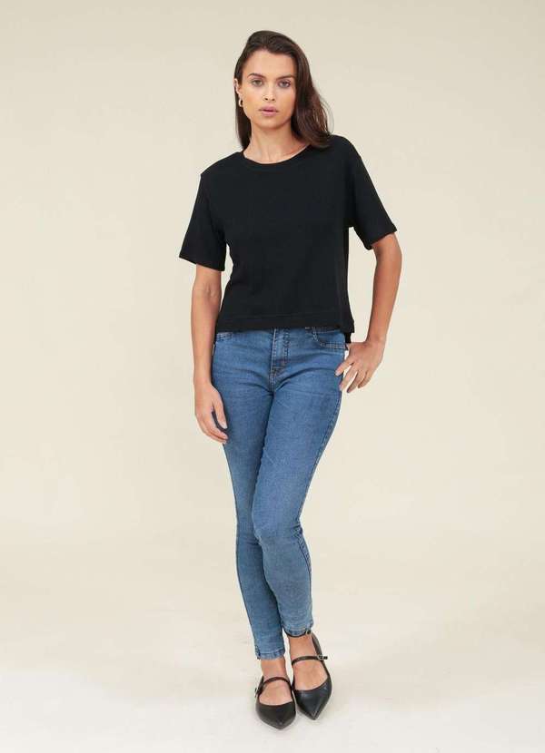 Pop Me - Calca Jeans Skinny Azul Escuro Azul