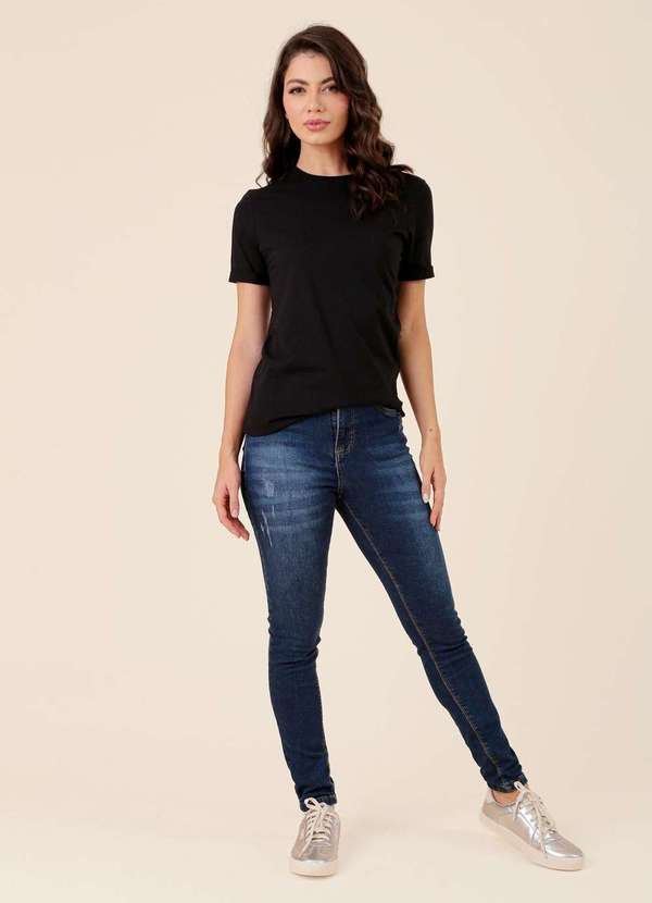 Pop Me - Calca Jeans Skinny Puidos Azul