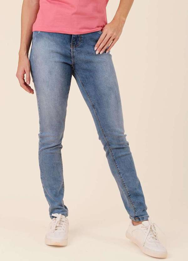 Pop Me - Calca Jeans Skinny Puidos Azul 3