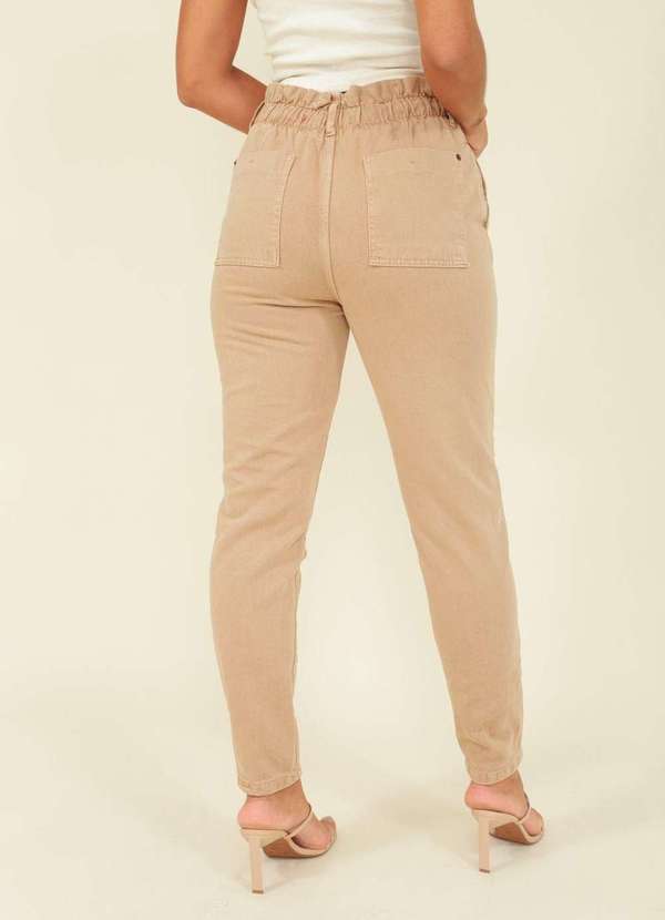 Calça Jeans CalÃ§a Clochard Caqui Pop Me Calca Sarja Clochard