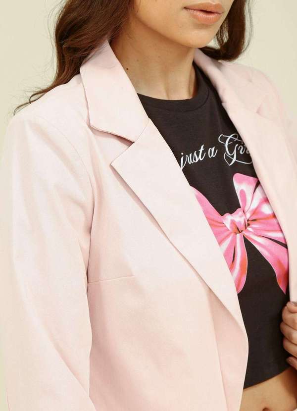 Pop Me - Blazer Alfaiataria Sarja Rosa 3