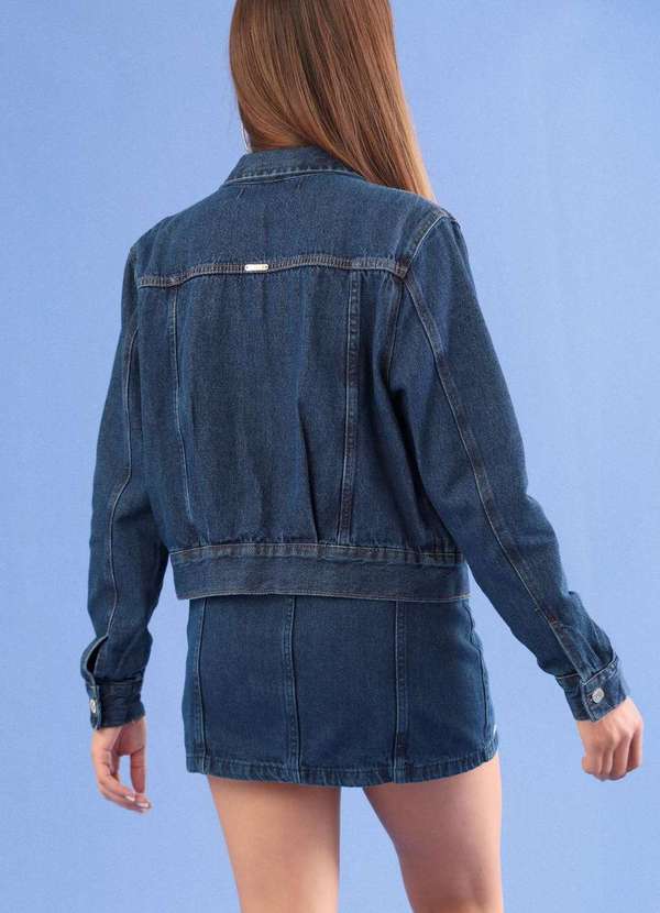 Pop Me - Jaqueta Jeans com Bolso Azul 2