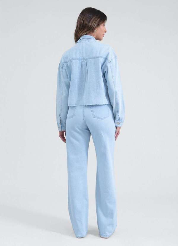 Pop Me - Jaqueta Jeans com Strass Azul 10