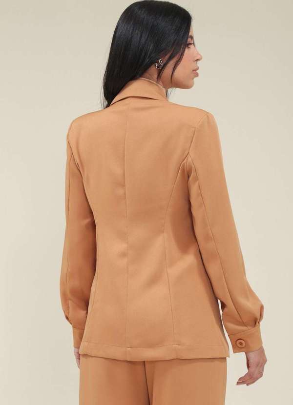 Pop Me - Blazer Alfaiataria Manga Longa Bege 3