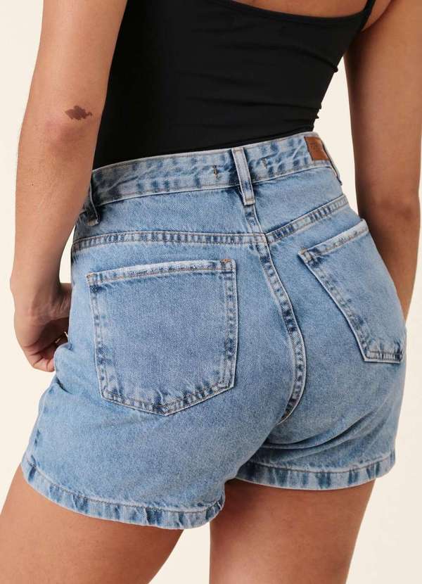 Pop Me - Short Jeans com Lenco Azul 3