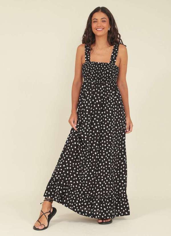 Vestido Poa Midi Vestido De Bolinha Azul Vestido Evasê Midi No