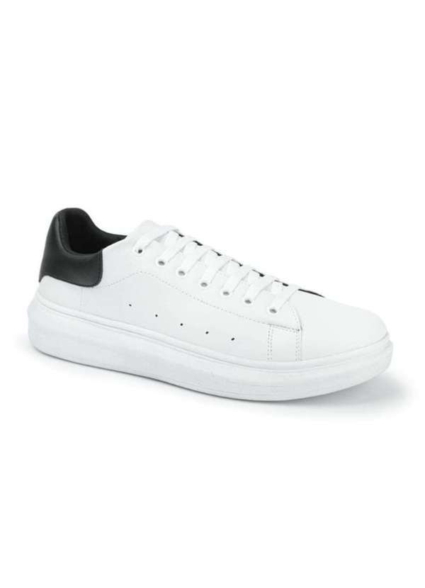 Damers - Tenis Casual Masculino Sola Reta Estilo Moderno Branco