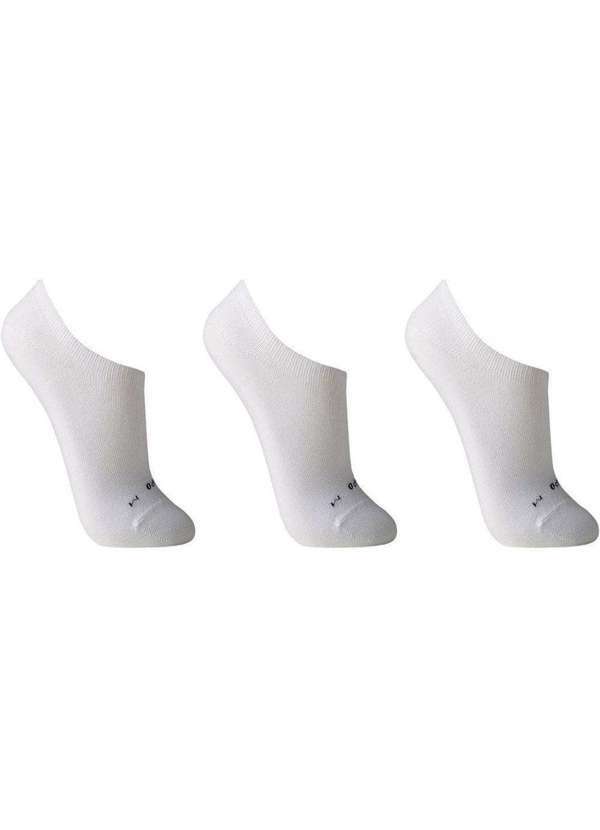 Lupo - Meia Lupo Sapatilha Kit c/ 3 pares Branca 03270-089-0910 Branco
