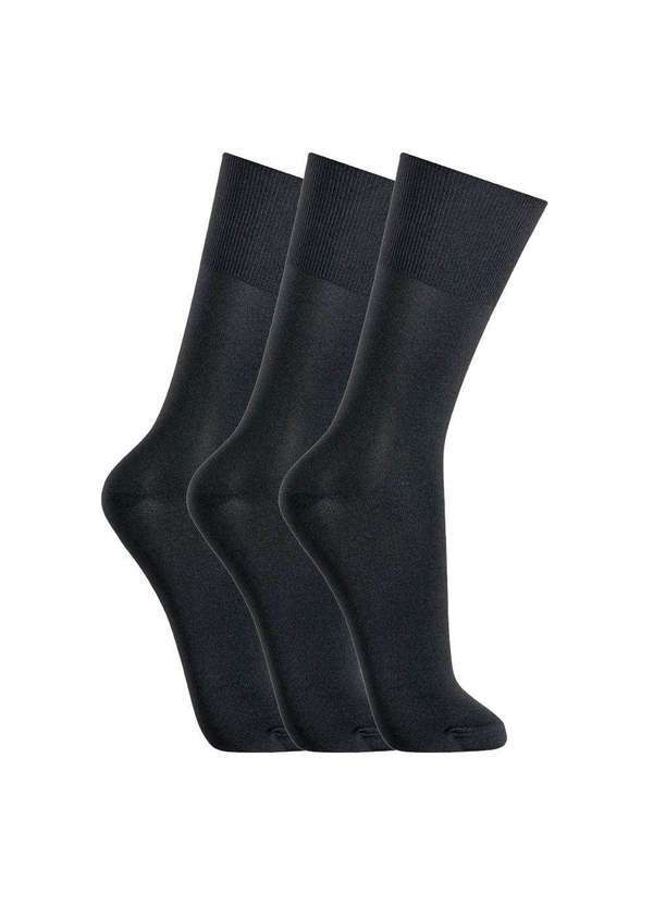 Lupo - Meia Anyl Social Kit c/ 3 Preto 6002-089-0980 Preto