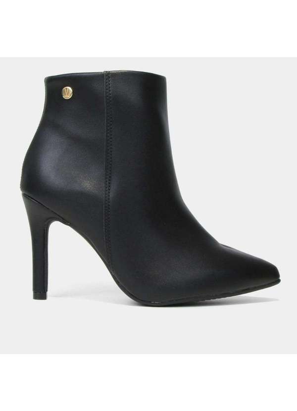 Vizzano - Bota Vizzano Cano Curto Bico Fino Lisa Fem. Preto 3049219 Preto