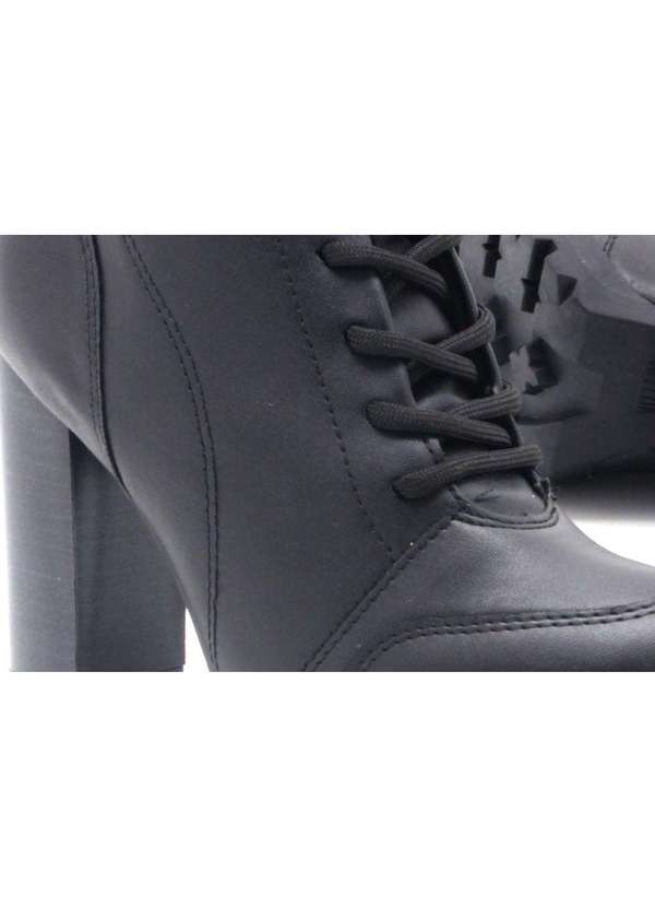 Bota Vizzano Coturno Salto Grosso Feminino Preto 3089102 Preto