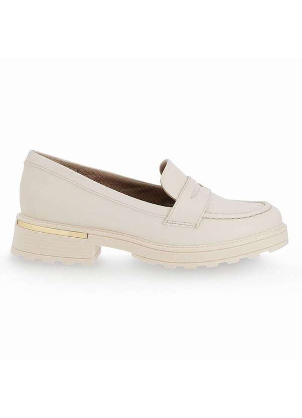 Piccadilly - Mocassim Piccadilly Loafer Maxi Feminino Offwhite 735006-27 Offwhite