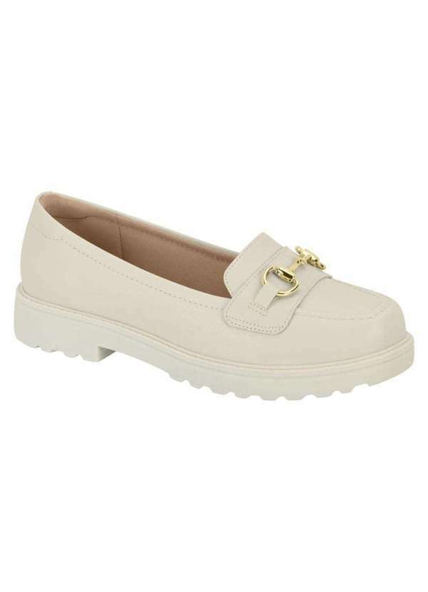 Modare - Sapato Modare Mocassim Oxford Tratorado Creme 7357106 Creme