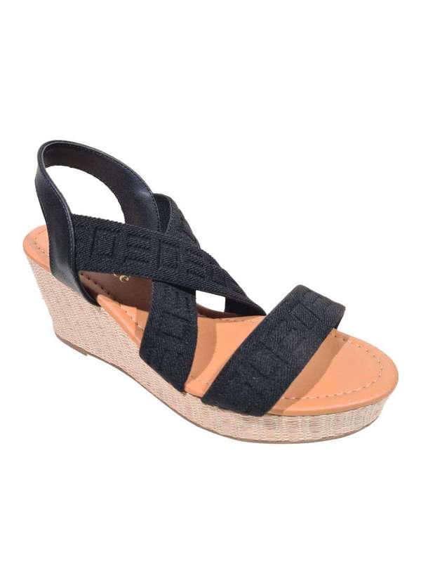 Sandália Espadrille Bebecê SandÃ¡lia BebecÃª Corda Preta Bebece