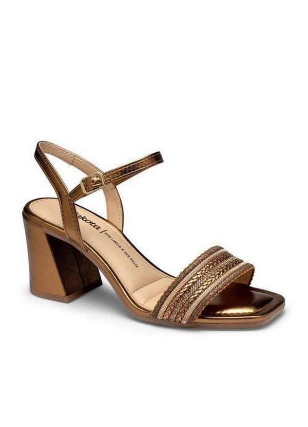 Dakota - Sandália Dakota de Salto Bloco Metalizada Rose Y8362-0001 Rose